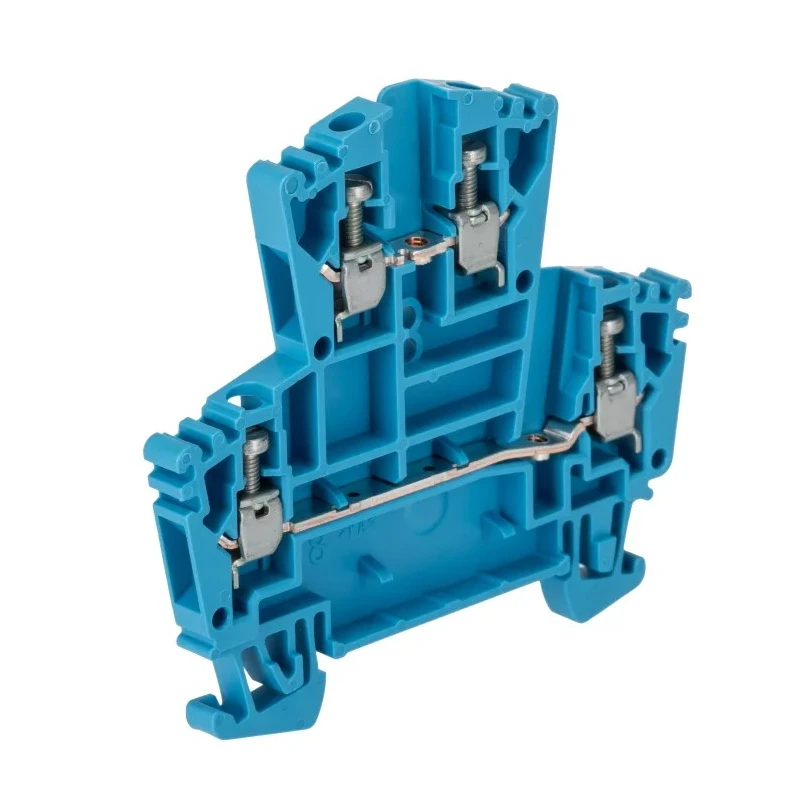 Weidmüller Double Level Terminal Block 2.5mm², 24A, 400V, Blue, Screw Termination WDK 2.5 BL 1021580000