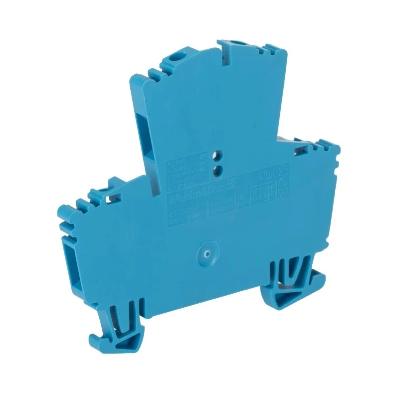 Weidmüller Double Level Terminal Block 2.5mm², 24A, 400V, Blue, Screw Termination WDK 2.5 BL 1021580000