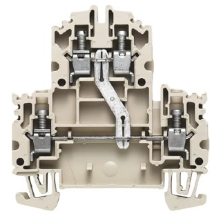 Weidmüller W Series Double Level Terminal Block Dark Beige 4mm² 32A Screw 800V 1041910000