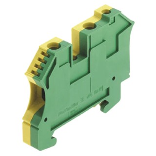 Weidmüller W Series DIN Rail Terminal Block Green Yellow 10mm² 1-Level Screw 1042500000