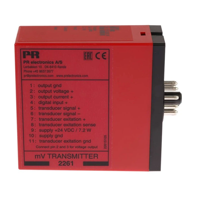 PR Electronics 2 Series Signal Conditioner Voltage Input Current Output 19.2V dc 28.8V dc Supply 2261