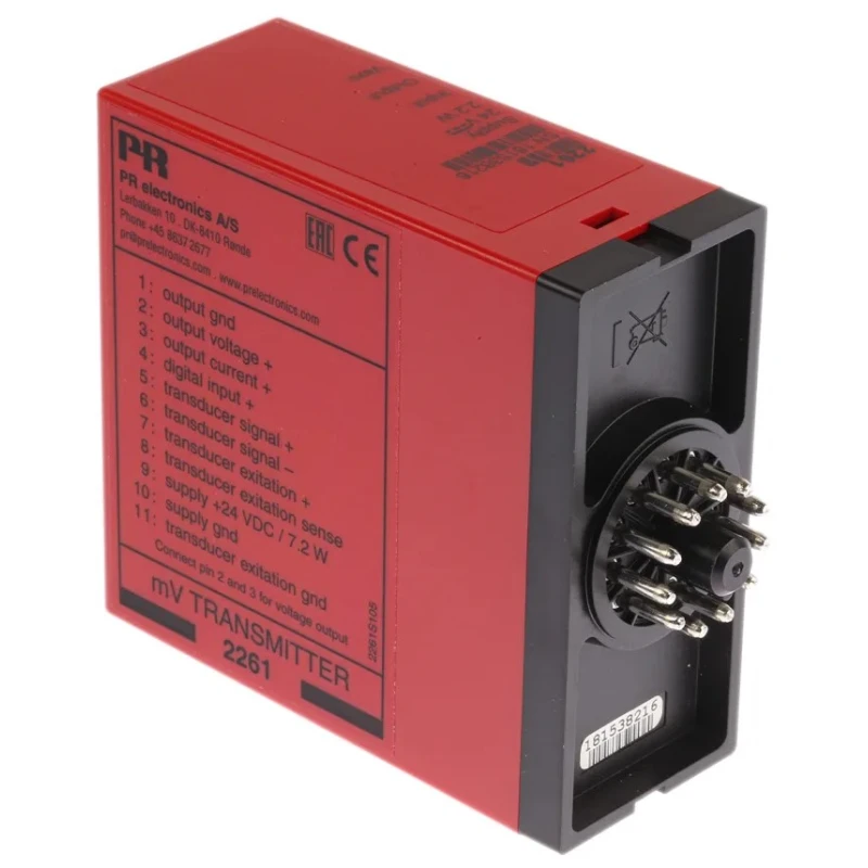 PR Electronics 2 Series Signal Conditioner Voltage Input Current Output 19.2V dc 28.8V dc Supply 2261