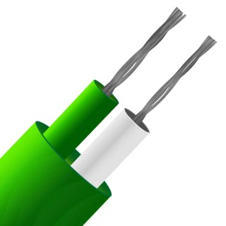 RS PRO Type K Thermocouple Cable/Wire Unscreened 10 m Flat Pair PVC Insulation 105°C Max 13 x 0.2 mm Strands 827-5621
