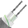 RS PRO Type K Thermocouple Cable/Wire Unscreened 100 m Fibreglass Insulation 350°C Max 7x0.2 mm Strands 827-5861