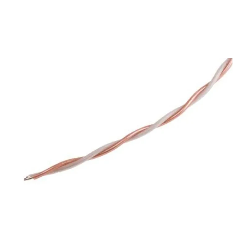 RS PRO Unscreened Type T Thermocouple Cable/Wire, Twin Twisted, Perfluoroalkoxy Alkane Insulation, 25 m, 0.508 mm 827-5940