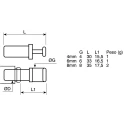 Legris 3126 Series Blanking Plug, Stainless Steel and Biopolymer, Tube Size 4 mm, Model 3126 04 00
