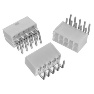 Wurth Elektronik WR-MPC4 Series Right Angle Through Hole PCB Header 10 Contacts 4.2 mm Pitch 2 Row Shrouded MPC4
