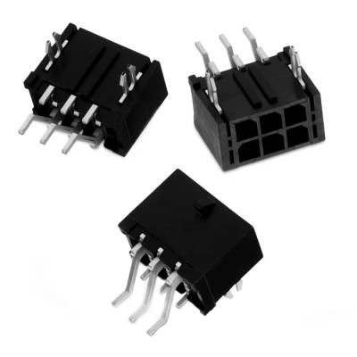 Wurth Elektronik WR-MPC3 Series Right Angle Through Hole Shrouded Male PCB Header, 6 Contacts, 3 mm Pitch, 2 Row MPC3