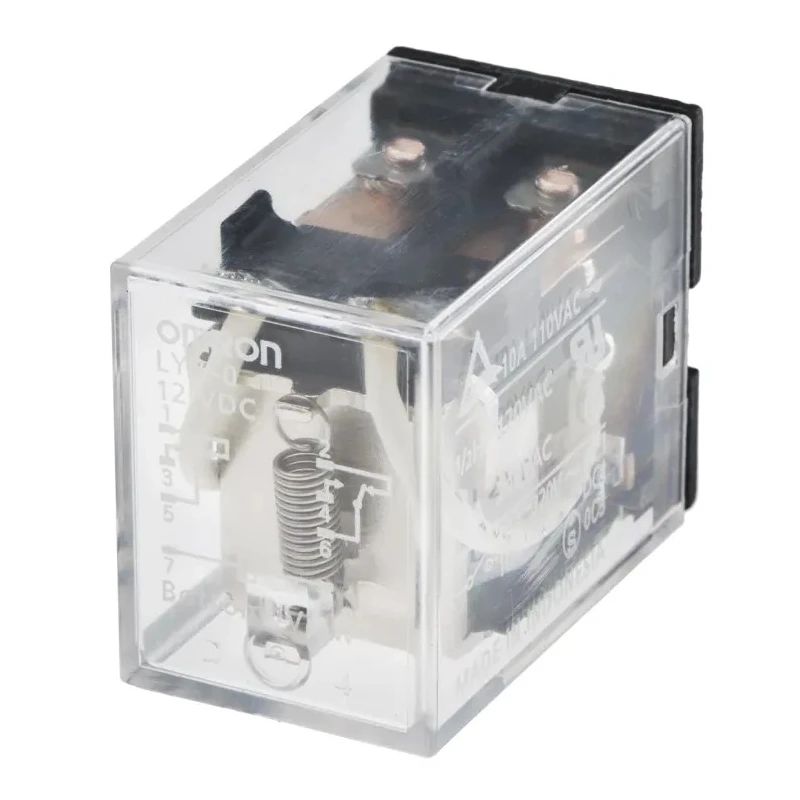 Omron PCB Power Relay 12V DC Coil, 10A Switching Current, DPDT Contact Configuration LY2-0 12VDC