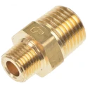 Legris LF3000 Series Male Pneumatic Fitting Brass, Threaded R 1/4 Male to R 1/8 Male, Nickel Finish, 100 bar, 150°C 721-347