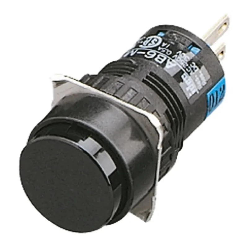 Idec Push Button Switch, Momentary, Panel Mount, 16.2 mm Cutout, SPDT, IP65 Rated, 250 V AC, Model AB6M-M1P-B