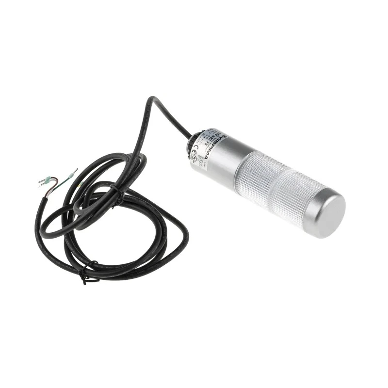 Werma Kompakt 37 Series Steady Green, Clear LED Signal Tower Buzzer, 2 Light Elements 24V AC/DC Base Mount Tube 699.320.75