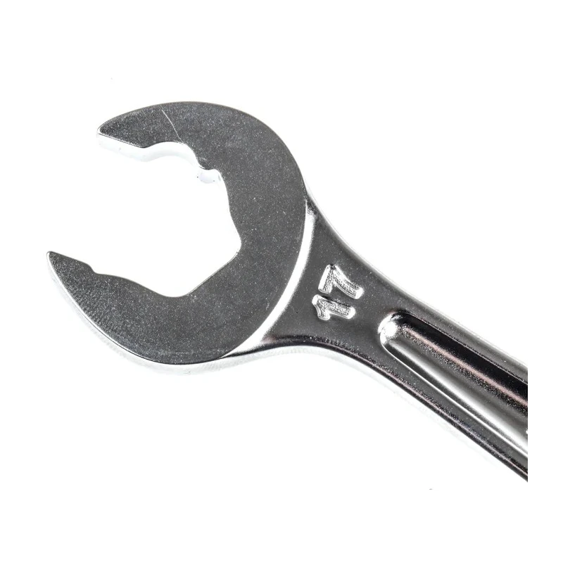 Facom Standard Open End Combined Ratchet 17 mm, 225 mm Overall Length Chrome Vanadium Steel 467BR.17