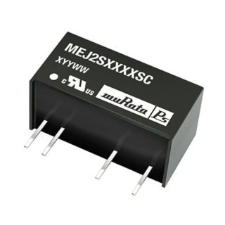 Murata Power Solutions 2W SIP Single Output DC/DC Converter, 15V Output, 66mA Output Current, 10.8-13.2V Input, Through MEJ2