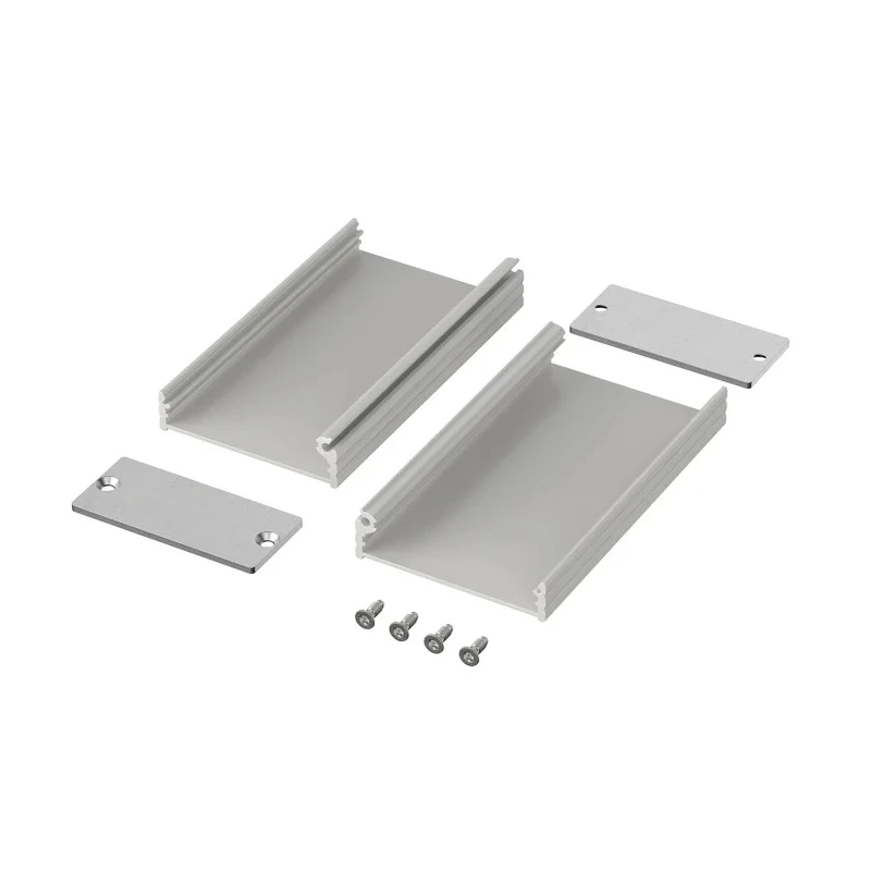 Bopla Filotec Aluminium Enclosure Set, Silver, IP40 Rated, 24.4 mm x 100 mm x 55.3 mm, Model IP40