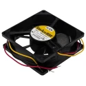 Sanyo Denki San Ace 9WP Series Axial Fan, 12V DC, 1.56 W Power, 61.9 m³/h Air Flow, 130 mA Max Current, Rated, 80x80x25 IP68
