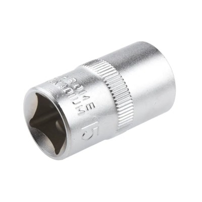 RS PRO 1/2 in Drive 15 mm 12 Point Square Chrome Vanadium Steel Socket 830-4114