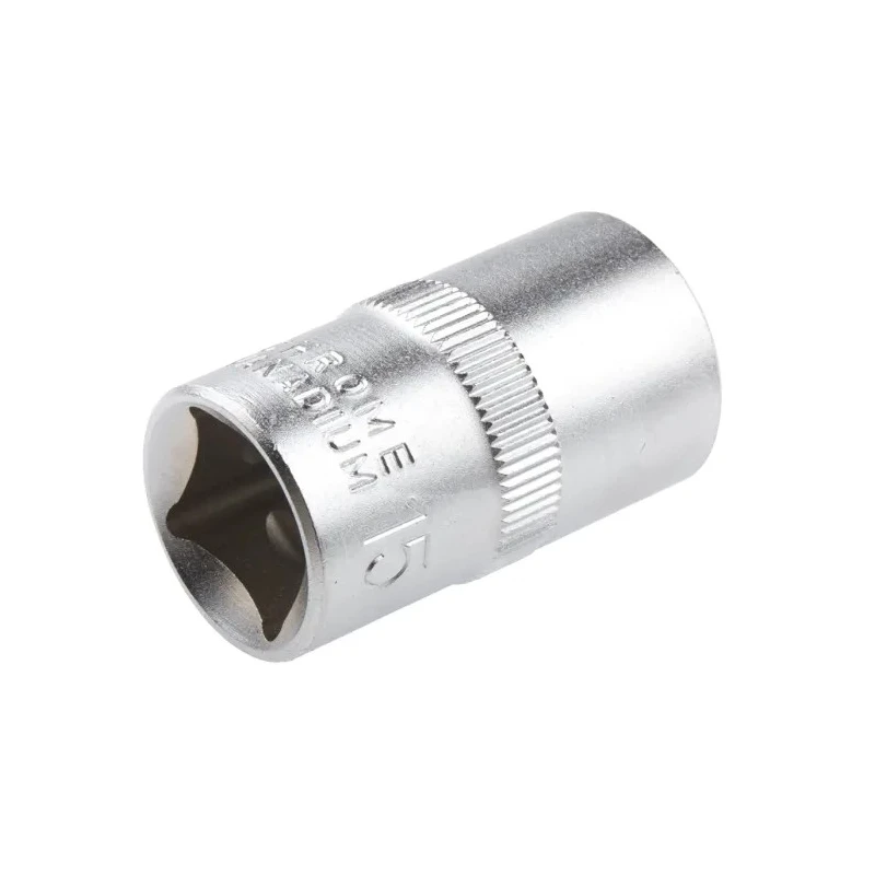 RS PRO 1/2 in Drive 15 mm 12 Point Square Chrome Vanadium Steel Socket 830-4114