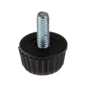 RS PRO Black Polyamide 6 Knurled Clamping Knob M4 Threaded Hole 15 mm Diameter 10 mm Thread Length 830-4145