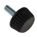 RS PRO Black Polyamide 6 Knurled Clamping Knob M4 Threaded Hole 15 mm Diameter 10 mm Thread Length 830-4145
