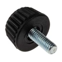 RS PRO Black Polyamide 6 Knurled Clamping Knob M4 Threaded Hole 15 mm Diameter 10 mm Thread Length 830-4145