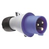 Amphenol Industrial Tough & Safe IP44 Blue Cable Mount 2P+PE Straight Industrial Power Connector 63A 230V IP44