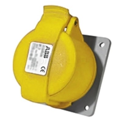 Amphenol Industrial Panel Mount Industrial Power Connector 2P+PE 16A 110V IP44 Easy & Safe 2CMA193169R1000 216RU4