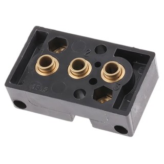 Crouzet 81 Series 3 Station Sub-Base for Pneumatic Logic Elements, Polyamide 66 and Brass Body 81532001
