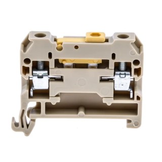 Weidmüller SAK Series 1-Level 2-Position DIN Rail Terminal Block Beige Yellow 4mm² Screw 0172160000