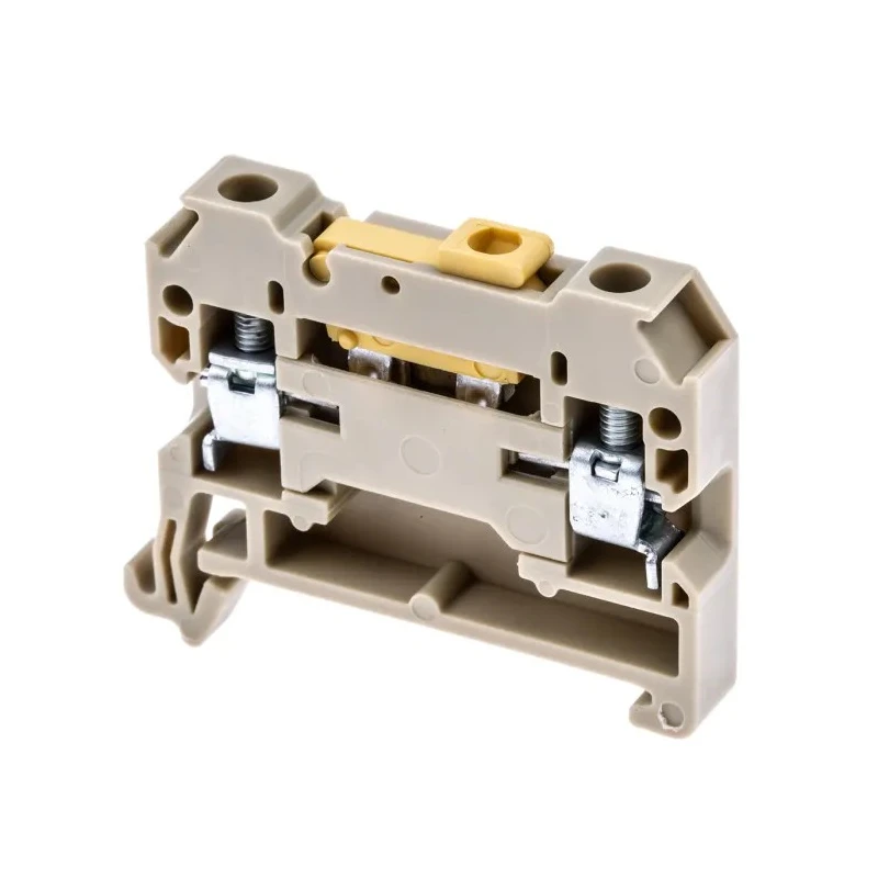 Weidmüller SAK Series 1-Level 2-Position DIN Rail Terminal Block Beige Yellow 4mm² Screw 0172160000