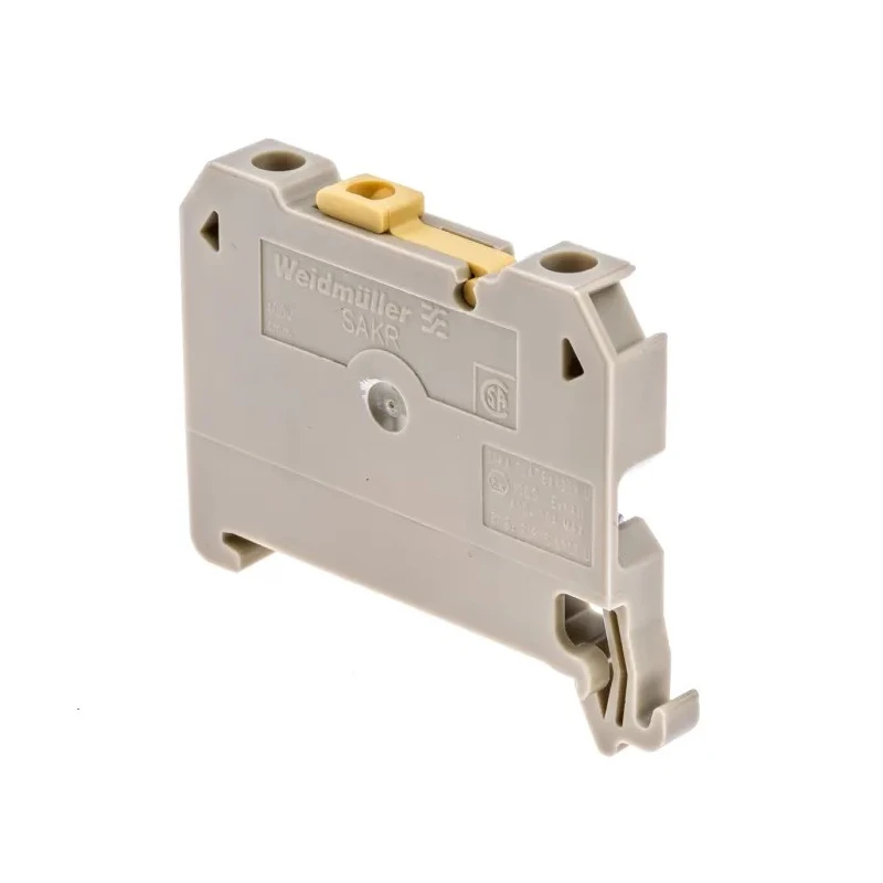 Weidmüller SAK Series 1-Level 2-Position DIN Rail Terminal Block Beige Yellow 4mm² Screw 0172160000