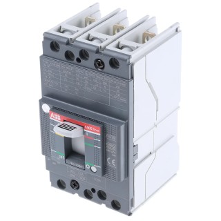 ABB Tmax XT Molded Case Circuit Breaker 3-Pole 100A 690V AC 500V DC Breaking Capacity 36kA Thermal Magnetic Tripping XT1N