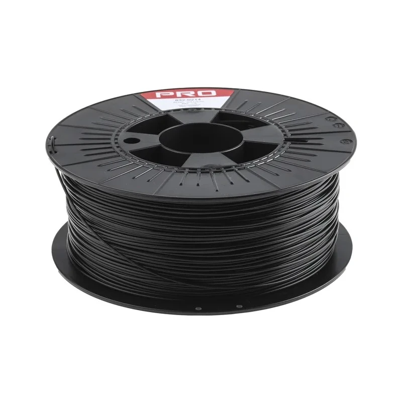 RS PRO 1.75 mm Black PLA 3D Printer Filament 1 kg 180°C-210°C Printing Temp 832-0214
