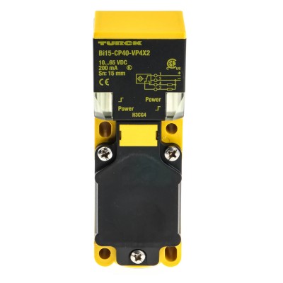 Turck Inductive Proximity Sensor Block Body M20 Thread Size PNP Output 15 mm Detection Range 65V DC 200mA BI15-CP40-VP4X2