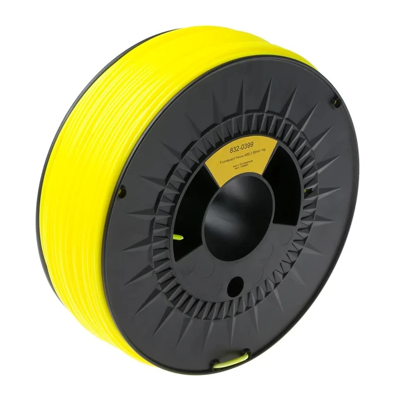 RS PRO 2.85 mm Fluorescent Yellow ABS 3D Printer Filament, 1 kg 832-0399