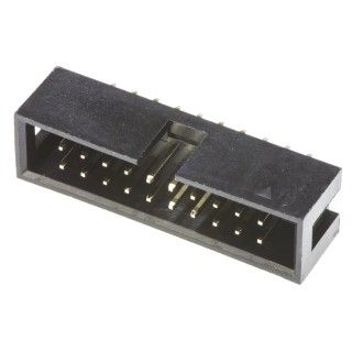Amphenol Communications Solutions T821 Series Straight Through Hole PCB Header 20 Contacts 2.54 mm Pitch 2 T821120A1S100CEU