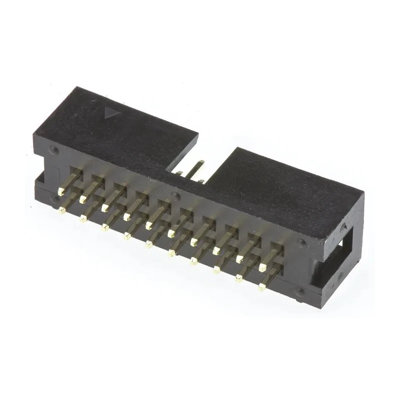 Amphenol Communications Solutions T821 Series Straight Through Hole PCB Header 20 Contacts 2.54 mm Pitch 2 T821120A1S100CEU