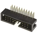 Amphenol Communications Solutions T821 Series Right Angle Through Hole PCB Header, 20 Contacts, 2.54 mm T821120A1R100CEU