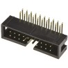 Amphenol Communications Solutions T821 Series Right Angle Through Hole PCB Header, 20 Contacts, 2.54 mm T821120A1R100CEU