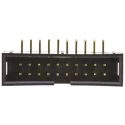 Amphenol Communications Solutions T821 Series Right Angle Through Hole PCB Header, 20 Contacts, 2.54 mm T821120A1R100CEU