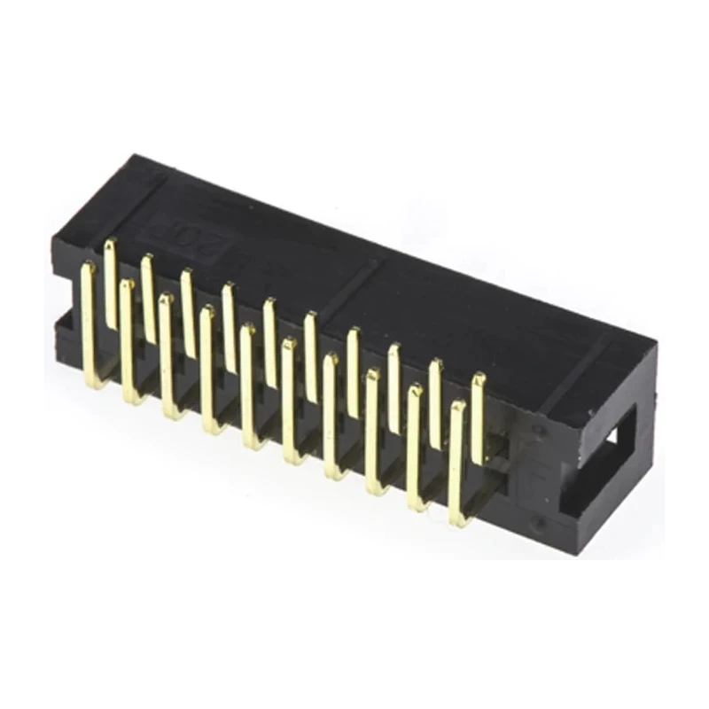 Amphenol Communications Solutions T821 Series Right Angle Through Hole PCB Header, 20 Contacts, 2.54 mm T821120A1R100CEU