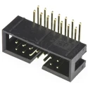 Amphenol Communications Solutions T821 Series Right Angle Through Hole PCB Header, 14 Contacts, 2.54 mm T821114A1R100CEU