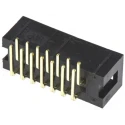 Amphenol Communications Solutions T821 Series Right Angle Through Hole PCB Header, 14 Contacts, 2.54 mm T821114A1R100CEU