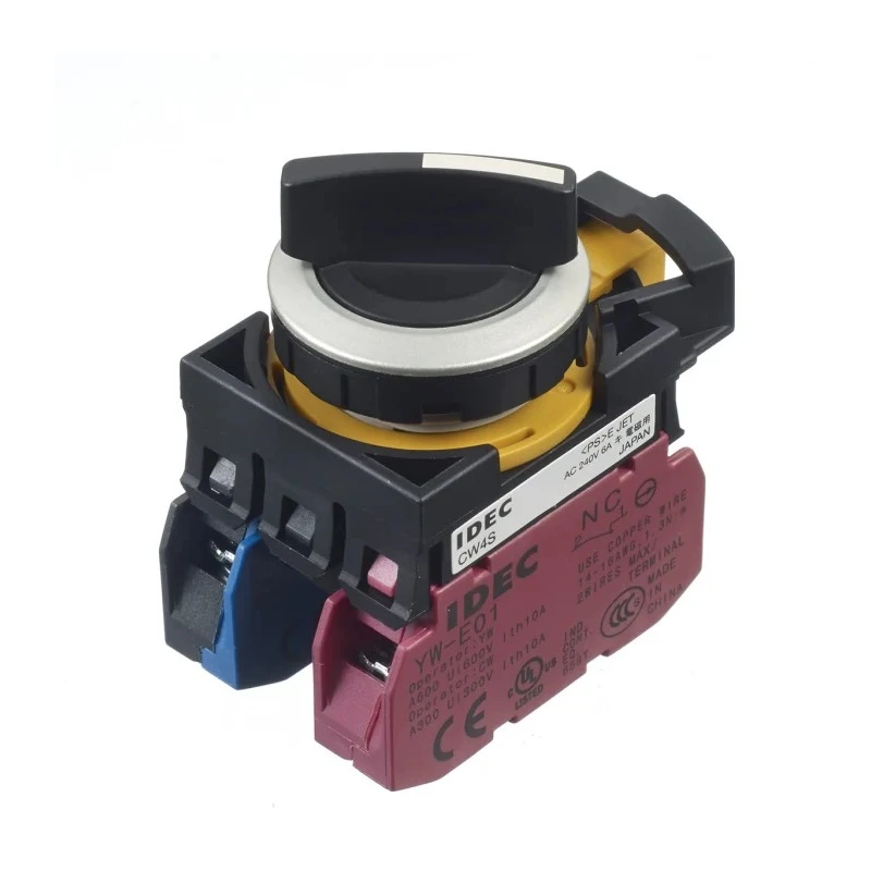 Idec Knob Selector Switch with 1 NO/1 NC Contact Configuration, 22 mm Cutout Diameter, 2 Positions CW4S-2E11