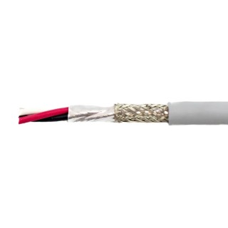 Alpha Wire Ecogen Ecocable Mini Screened Control Cable, 3 Cores, 0.24mm² 24 AWG, Grey Modified Polyphenylene, 30 78323 SL005