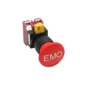 Idec HW Series Twist Release Emergency Stop Push Button Panel Mount 22 mm Cutout 2 NC IP65 HW1B-V4F02-R-EMO-2
