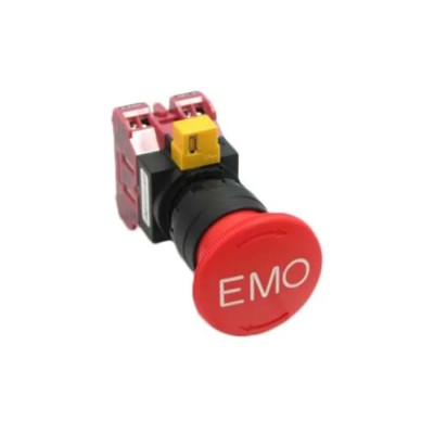 Idec HW Series Twist Release Emergency Stop Push Button Panel Mount 22 mm Cutout 2 NC IP65 HW1B-V4F02-R-EMO-2
