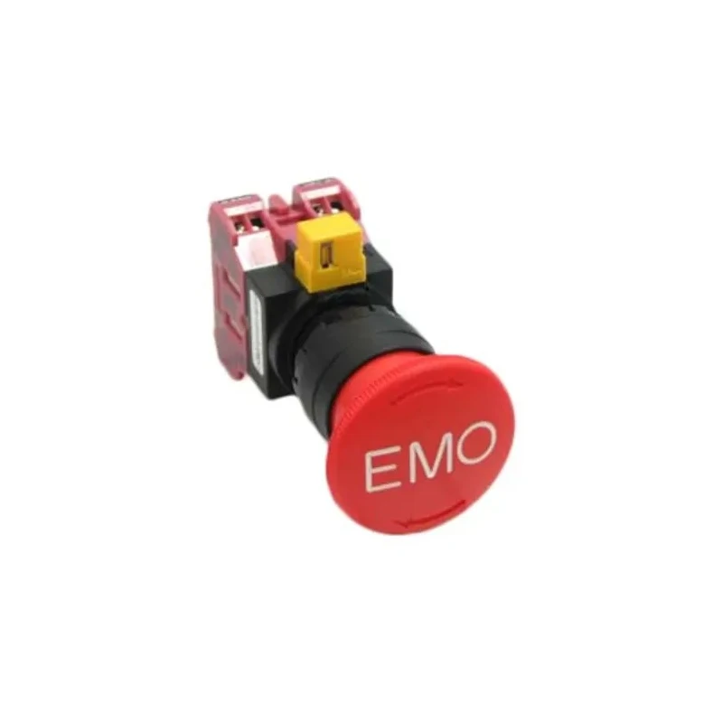 Idec HW Series Twist Release Emergency Stop Push Button Panel Mount 22 mm Cutout 2 NC IP65 HW1B-V4F02-R-EMO-2