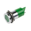 RS PRO Green Panel Mount Indicator 110V dc, 5mA, IP67 Rating, Flush Silver Bezel 833-2908