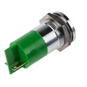 RS PRO Green Panel Mount Indicator 110V dc, 5mA, IP67 Rating, Flush Silver Bezel 833-2908